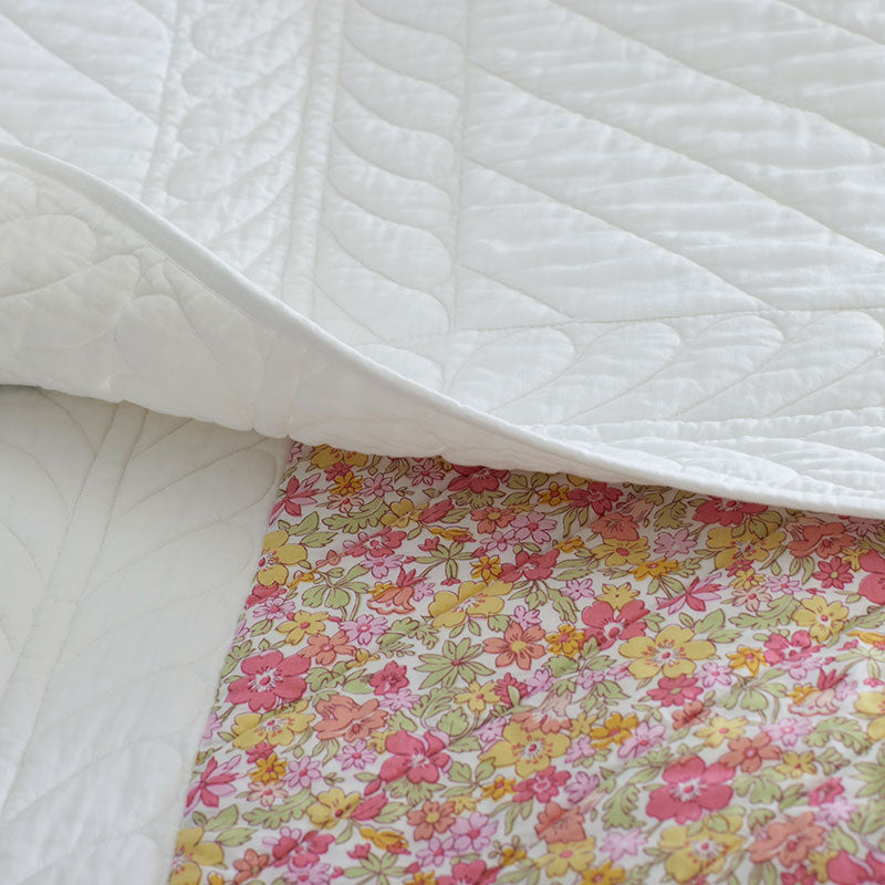 Brenna Patchwork Quilted Sham - White Multi, King