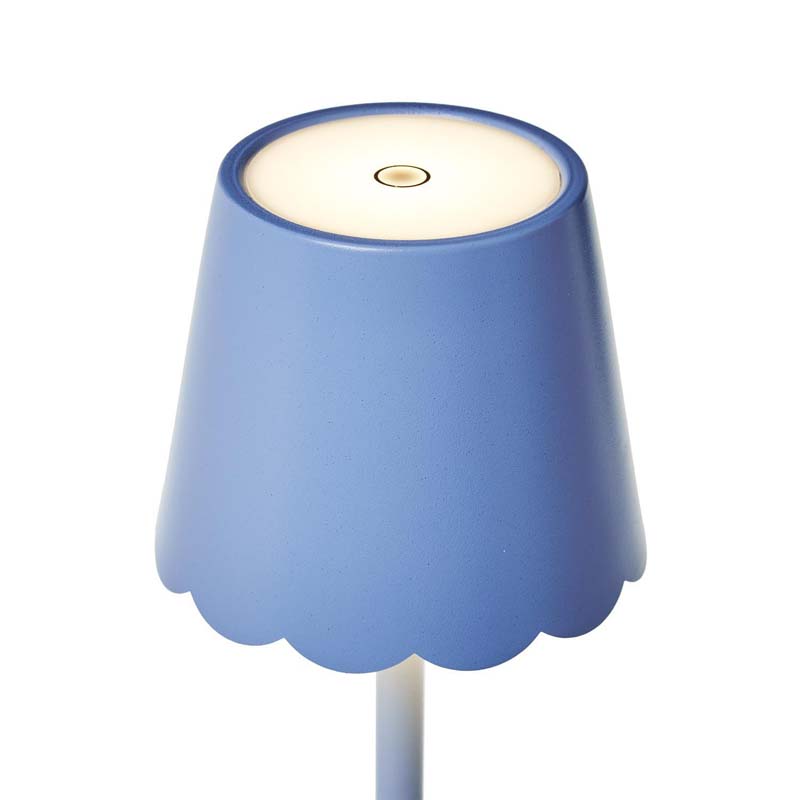 Scallop Cordless LED Table Lamp - Blue