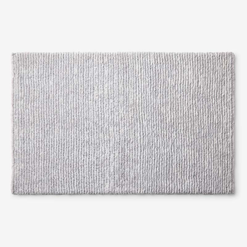 Thin Stripe Bath Rug - Silver, 24 in. x 40 in.
