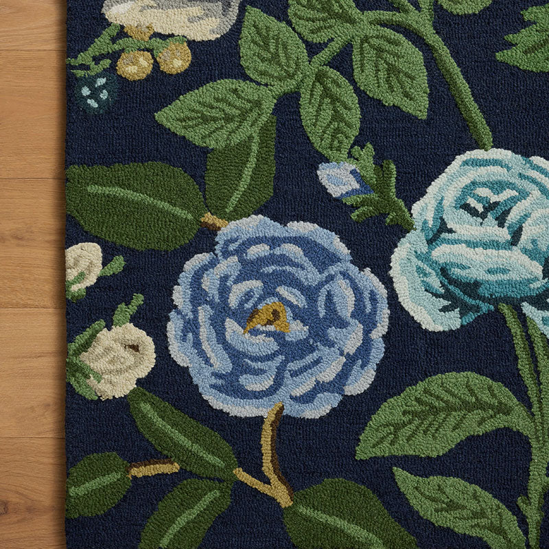Highgrove Wool Rug - Navy, 5' x 7' 6"