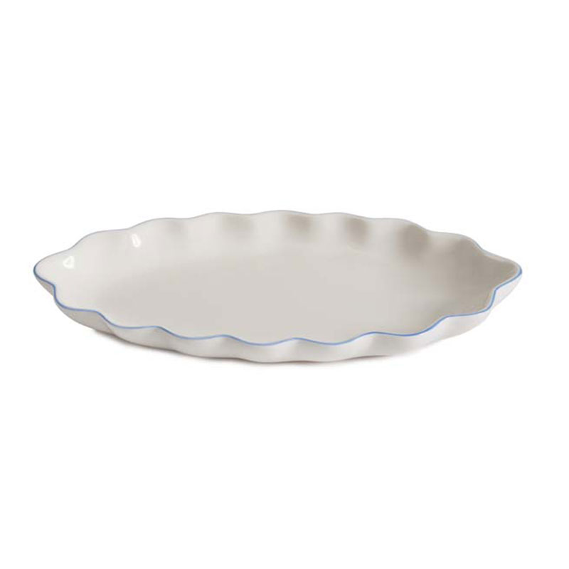 Scallop Vanity Tray - Cream and Blue