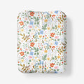 Strawberry Fields Classic Cool Cotton Percale Fitted Bed Sheet - White Multi, Full