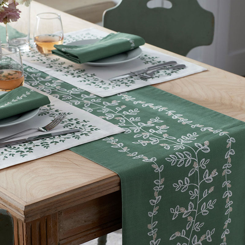 Climbing Vines Table Runner - Green, 16 in. x 90 in.