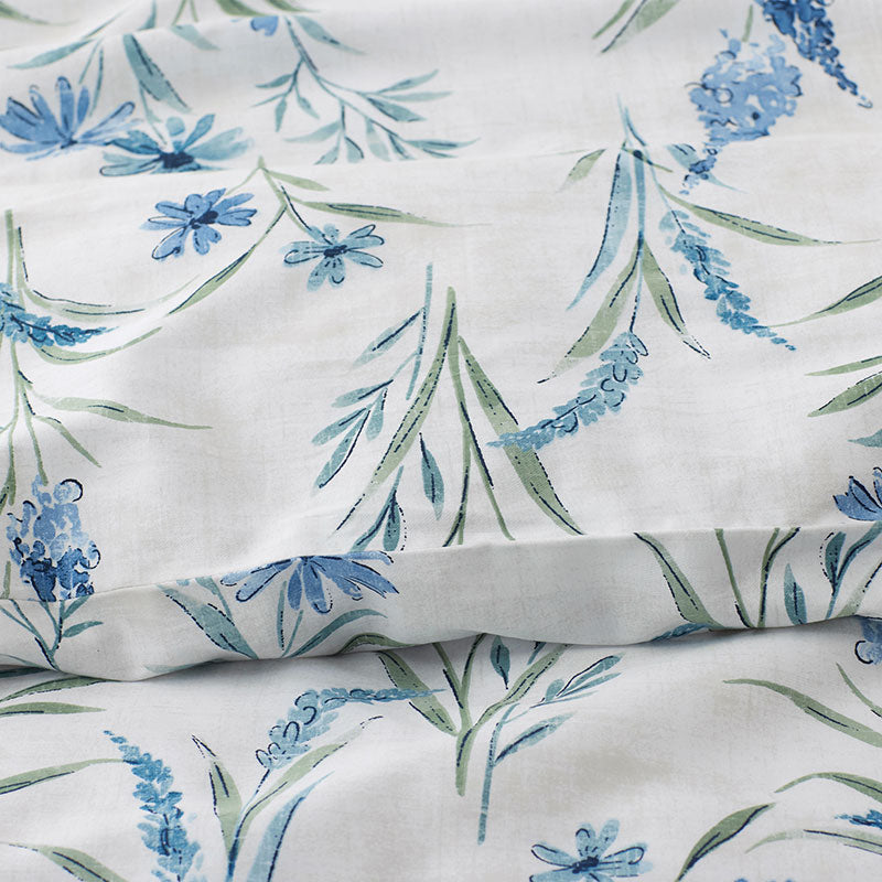 Nature's Vine Classic Smooth Sateen Sham - White Multi, Euro