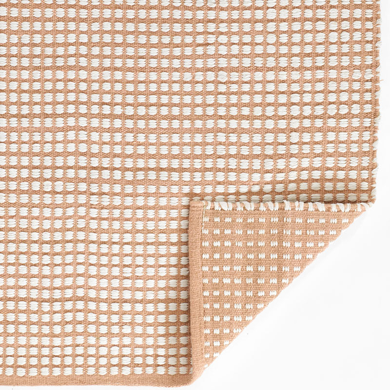 Handwoven Mini Checkered Performance Rug - Pink, 5' x 8'