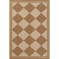 Diamond Checkered Outdoor Rug - Natural, 4' 1" x 6'