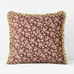 Suhana Reversible Ruffle Quilted Sham - Brick, Euro
