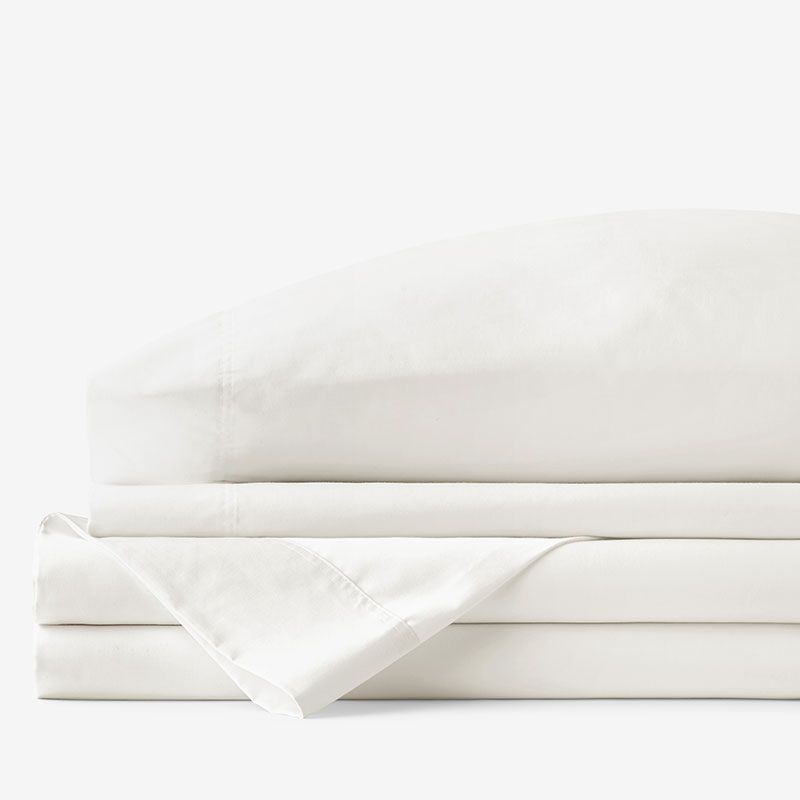 Classic Smooth Wrinkle-Free Sateen Bed Sheet Set - Creme, King