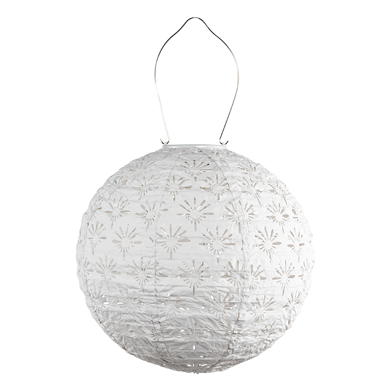 Soji™ Stella Boho Solar Outdoor Lantern - White
