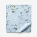 Wispy Meadow Premium Smooth Wrinkle-Free Sateen Flat Bed Sheet - Blue Multi, King/Cal. King