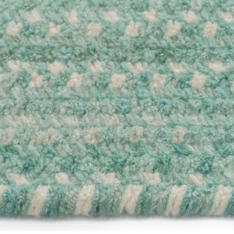 Bambini Braided Chenille Rug - Aqua, 4' x 6'