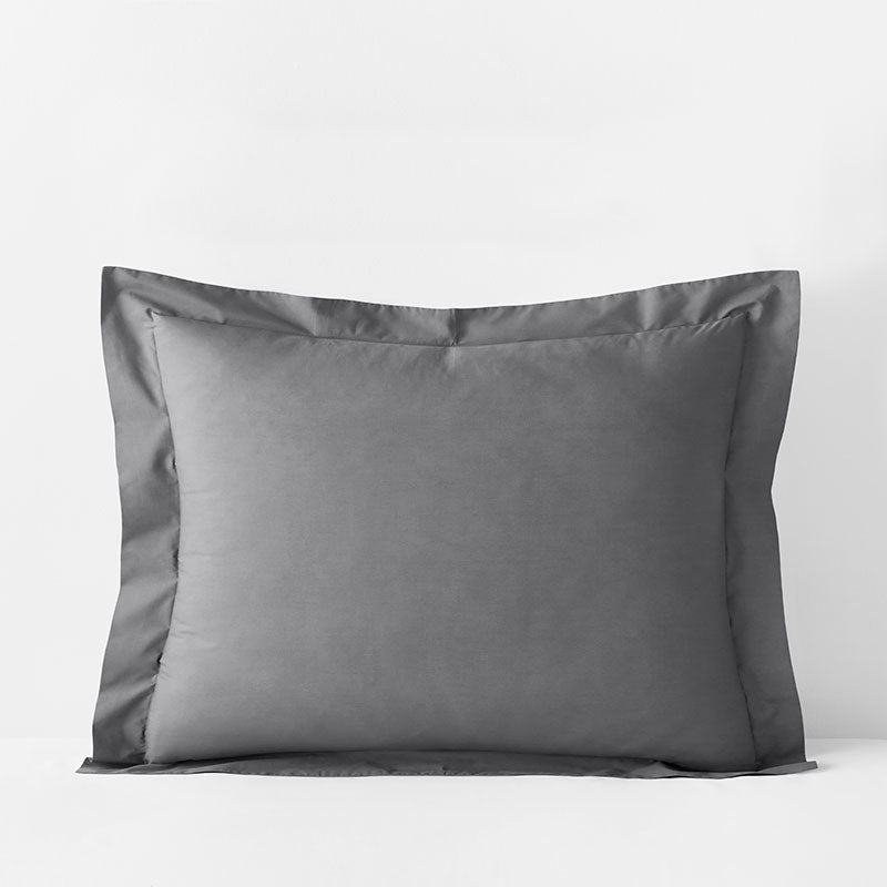 Premium Cool Supima® Cotton Percale Sham - Pewter, King