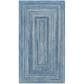 Bambini Braided Chenille Rug - Blue, 4' x 6'