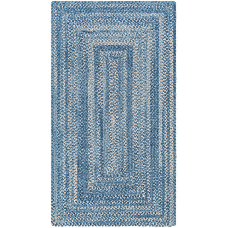 Bambini Braided Chenille Rug - Blue, 4' x 6'
