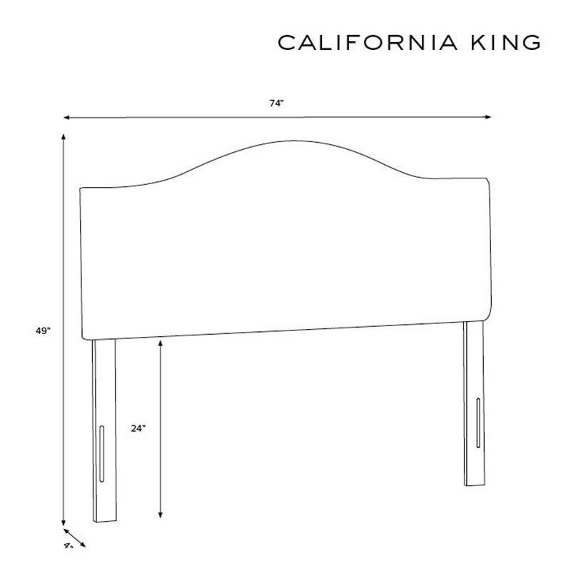 Saddle Textured Linen Headboard - White, Cal King