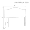 Saddle Textured Linen Headboard - Pumice, Cal King