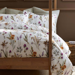 Stem Florals Premium Smooth Wrinkle-Free Sateen Sham - Ivory Multi, Euro