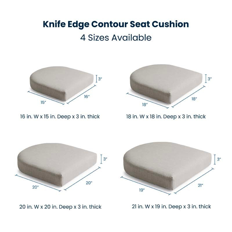 Contour Chair Cushion - Pumice, 20 in. x 20 in.