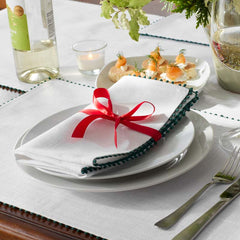 Pom Fringe Placemats, Set of 4 - Green