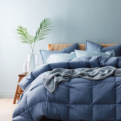 Quilted Sham - Smoke Blue, Standard