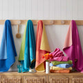 Reversible Solid Hand Towel - Coral