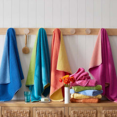 Reversible Solid Bath Towel - Blue