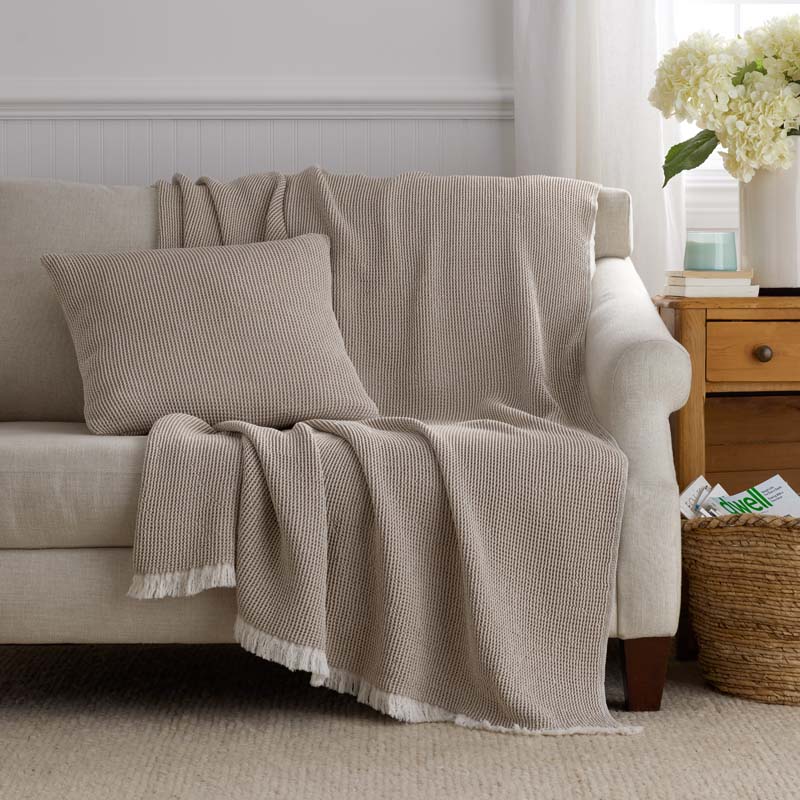 Cadence Solid Throw - Taupe