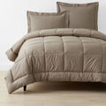 Classic Cool Cotton Percale Comforter - Mocha, Full/Queen