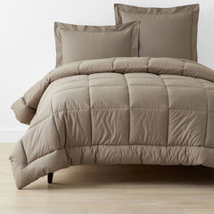 Classic Cool Cotton Percale Comforter - Mocha, Full
