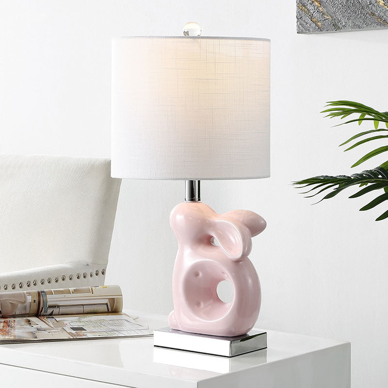 Ceramic Animal Table Lamp - Pink, Bunny