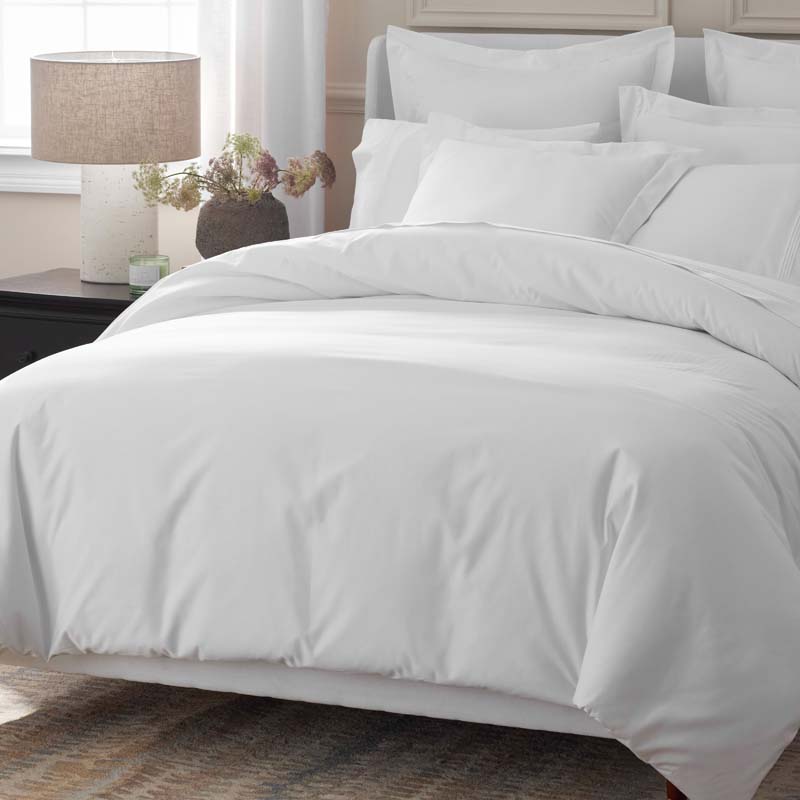 Luxe Smooth Egyptian Cotton Sateen Fitted Bed Sheet - White, Twin