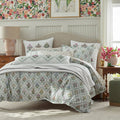 Estee Garden Classic Smooth Sateen Duvet Cover - Ivory Multi, Full/Queen