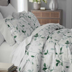 Botanic Meadow Premium Smooth Wrinkle-Free Sateen Comforter - Evergreen, Twin/Twin XL