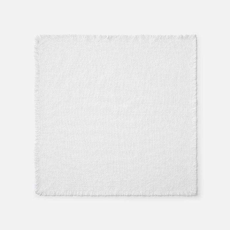 Solid Fringe Napkins, Set of 4 - White