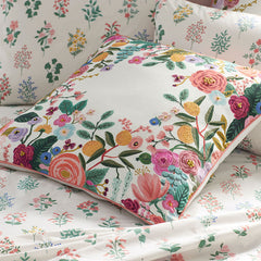 Garden Party Decorative Square Pillow Cover - Ivory Multi