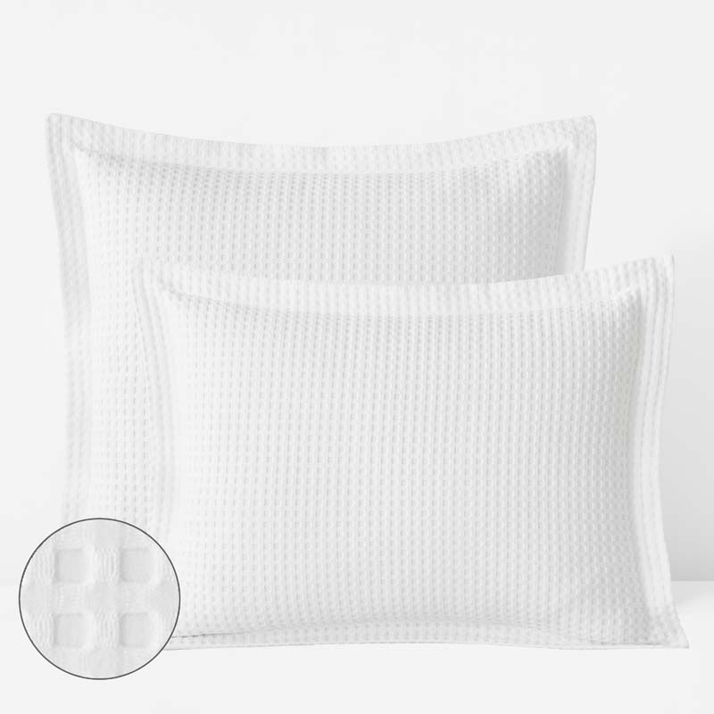 Waffle Sham - White, Standard