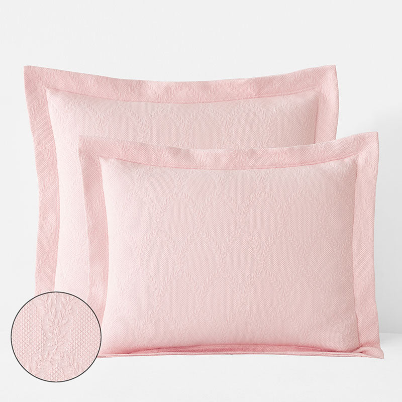 Laurel Matelasse Sham - Soft Pink, Standard
