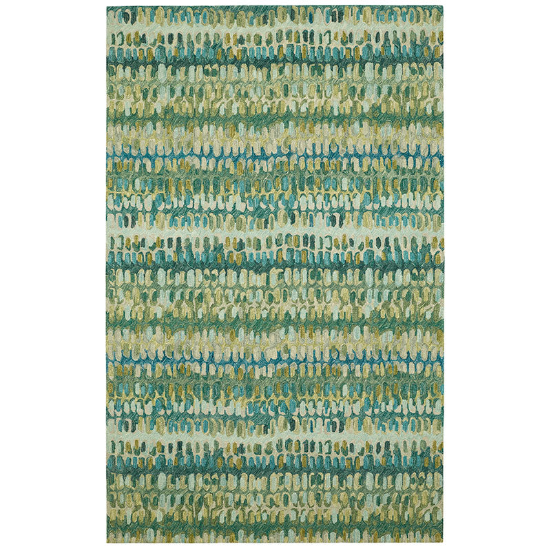 Paint Chip Hand Hooked Wool Rug - Moss, 2' x 3'