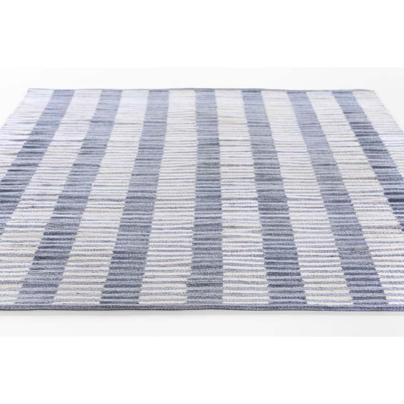 Handwoven Checked Plaid Performance Rug - Blue, 8' x 10'