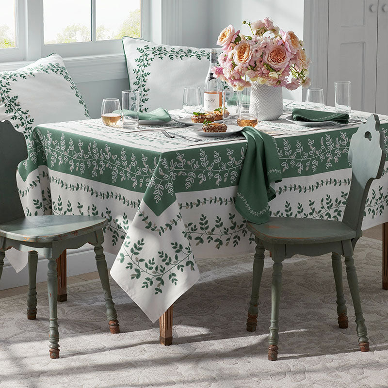 Climbing Vines Tablecloth - Green, 70 in. x 120 in.