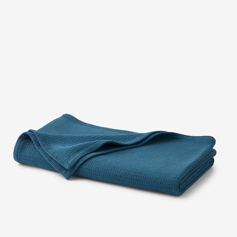 Cotton Weave Blanket - Teal, Full/Queen