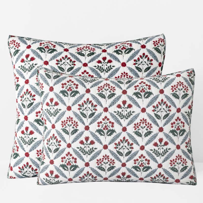 Elderberry Reversible Quilted Sham - White, Standard