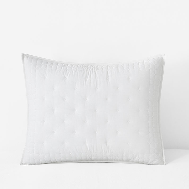 Pintuck Quilted Sham - White, King