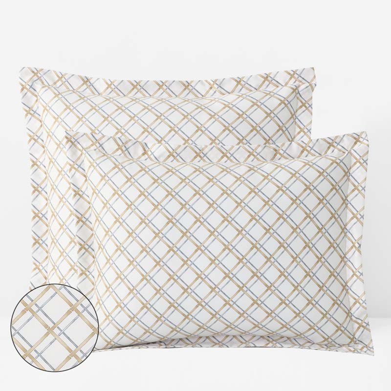 Leander Premium Smooth Wrinkle-Free Sateen Sham - Gray Multi, Euro