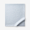 Jacquard Leaf Yarn-Dyed Premium Smooth Supima® Cotton Wrinkle-Free Sateen Flat Bed Sheet - Blue Shadow, Full