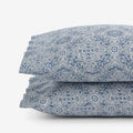 Floral Tapestry Premium Smooth Sateen Pillowcase Set - Blue, King