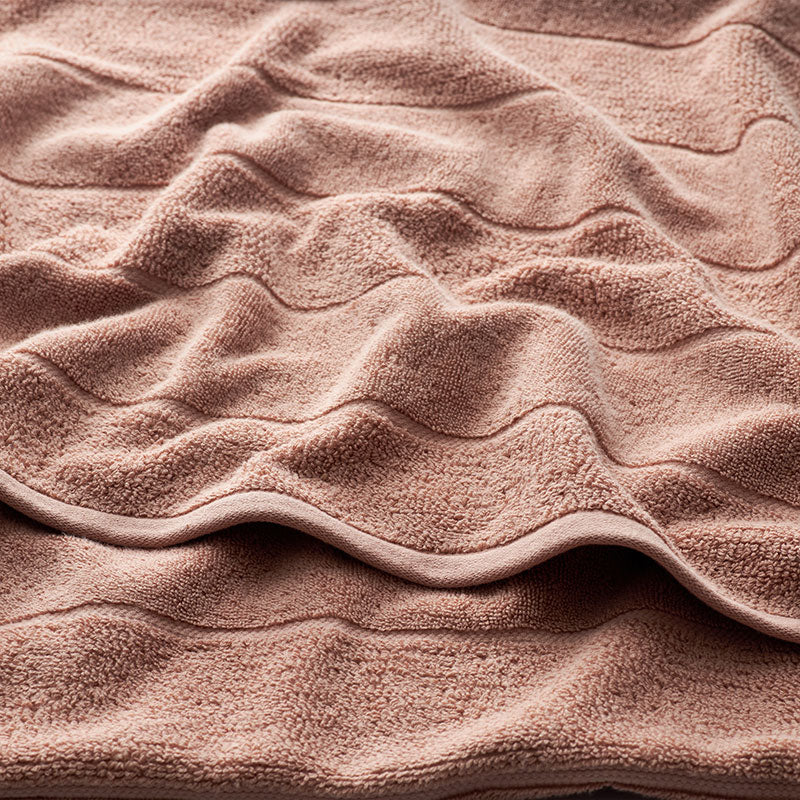 Textured Stripe Bath Towel - Dusted Clay
