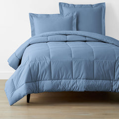 Classic Cool Cotton Percale Comforter - Slate Blue, Full