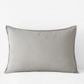 Premium Breathable Washed Linen Solid Sham - Light Gray, Standard