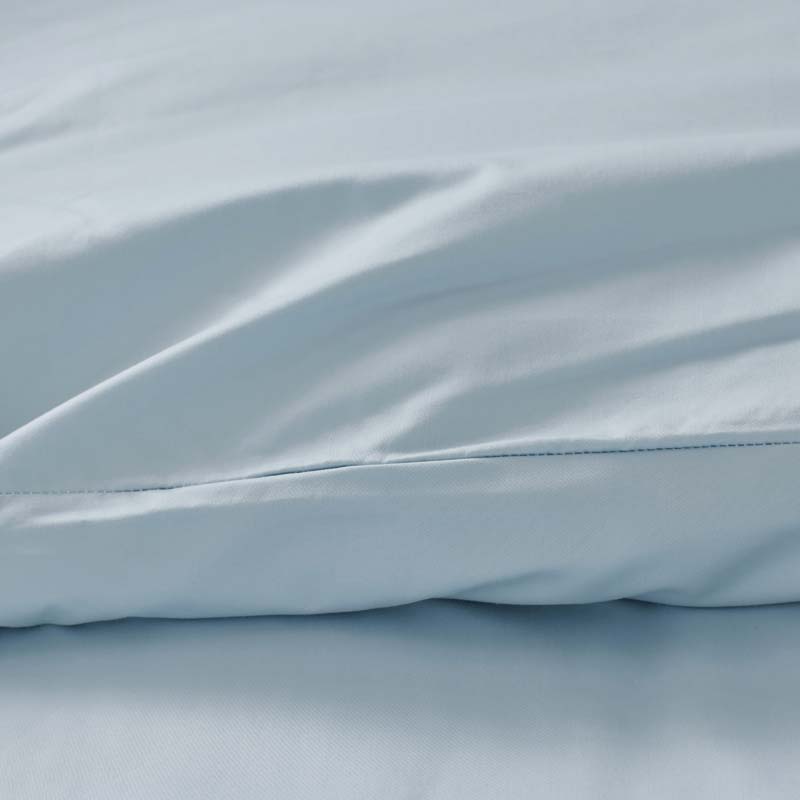 Luxe Smooth Egyptian Cotton Sateen Fitted Bed Sheet - Sky Blue, Cal. King